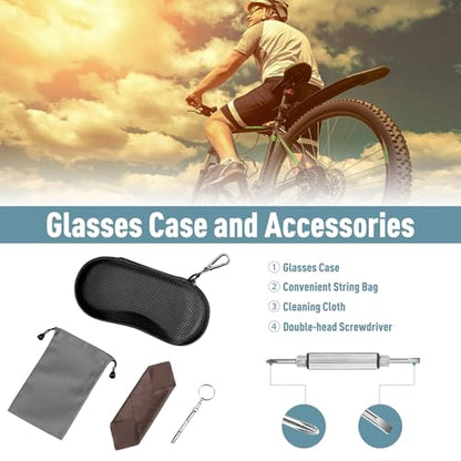 FINTIE Sunglasses Case, Hard EVA Shell Shockproof Sport Glasses Case - color: Black