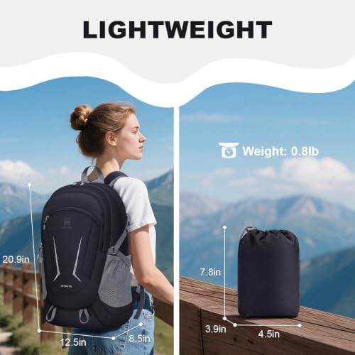 MIYCOO Ultralight Packable Backpack, 35L Waterproof Hiking Daypack | Travel Camping Foldable Daypack, Hiking Back Pack for Men Women, Orange - color: Orange