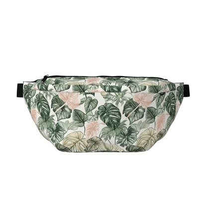 Running Waist Pack Tropical Leaf Pattern 2-in-1 Fanny Pack and Crossbody Bag Hiking Daypack for Men Women Running Travel Hiking Daily Commute - color: A20