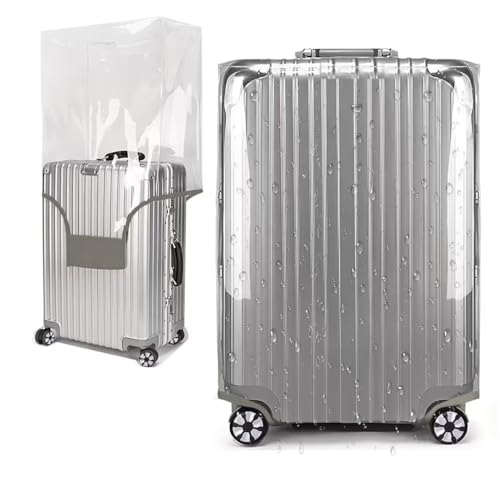 30 Inch Waterproof Clear Suitcase Cover (Gray Trim) - color: Gray Trim-0.4mm, size: 30" Suitcase Cover.