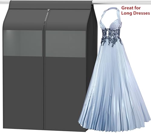 Simple Houseware 30"W x 54"H Garment Cover with Bottom Seal & Clear Window