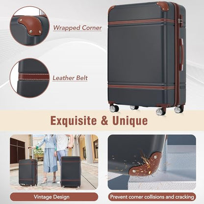 Carry on Luggage with Wheels 4 Piece Hardshell Suitcase Set Spinner,A2 - color: A2