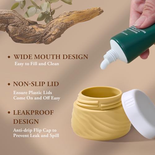 Eternal Moment Travel Containers for Toiletries 1.7 OZ Cosmetic Jar - color: Apricot, size: 50ml
