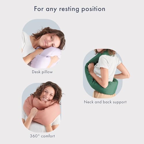 Huzi Infinity Pillow - Home Travel Soft Neck Scarf Support Sleep (Terracotta) - color: Terracota