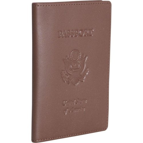 Royce Leather Passport Holder and Travel Document Organizer - color: Brown 3