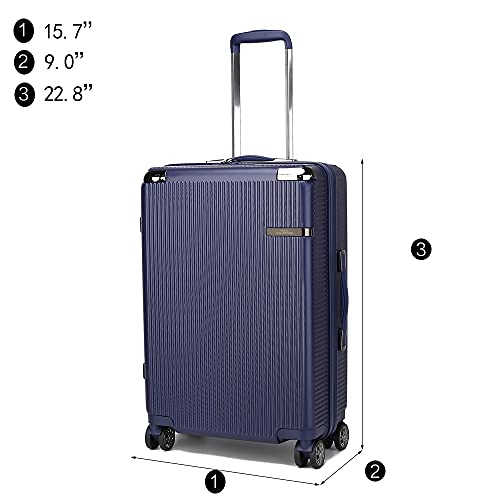MKF Collection Polycarbonate Large Luggage Travel bags, TSA-approved lock Lightweight Suitcases with wheels - color: Tulum Black