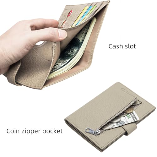 RFID Passport Holder, Leather, RFID Blocking, Light Green - color: light green
