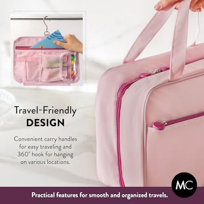 Mothercould Large Kids Travel Organizer, Hanging Bag With Hook, Pink - color: Pink, size: Large