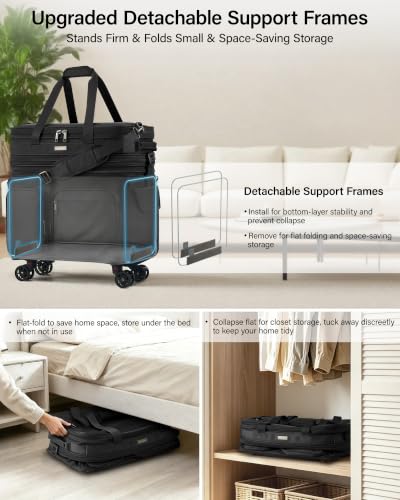 MILADA Expandable Luggage Bags for Travel Large Suitcases with Wheels - color: Black