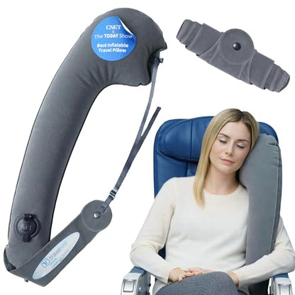 TRAVELREST Ultimate Inflatable Travel Pillow for Neck & Body - Grey - color: Grey, size: Standard (No Cover)