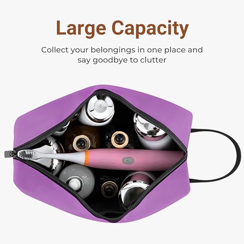 Elviros Hanging Toiletry Bag, Lightweight Dopp Kit, Small, Grape Purple - color: Grape Purple, size: Small
