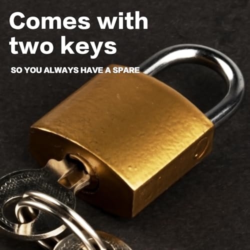 12 Pcs Mini Suitcase Locks with Different Keys Small Keyed Padlocks - color: Gold, size: 20MM-12PCS