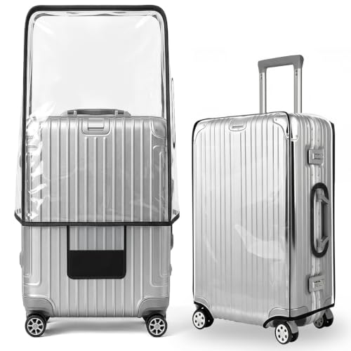 T Tersely Clear PVC Suitcase Cover Protectors 20 Inch Suitcase Covers - size: 20inch