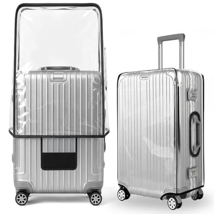 T Tersely Thicken Clear PVC Suitcase Cover Protectors 30" Suitcase Covers - size: 30inch