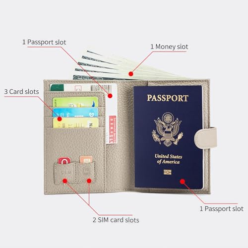RFID Passport Holder, Leather, RFID Blocking (lemon yellow) - color: lemon yellow