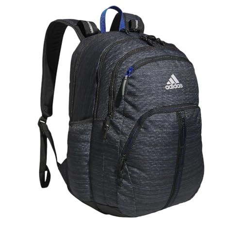 adidas Prime School Backpack 37L | Padded 17-In. Laptop Sleeve, Water-Bottle Pockets, LoadSpring Carry, Rolls With Your Suitcase, School Gym & Travel Ready - color: Two Tone Black/Team Royal Blue/Silver Metallic/7a