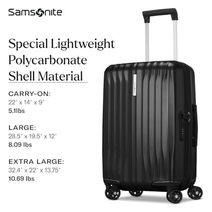 Samsonite UpLIFT Large Checked Hardside Luggage with Spinner Wheels - Airline-Approved, TSA Lock, Adjustable Handle System - Polycarbonate Hard Suitcase for Ultra Lightweight Travel - Phantom Black - color: Phantom Black, size: Large Checked Spinner