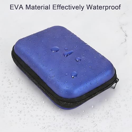 Zoyiancy 2Pcs Power Bank Case, Travel Storage Bag for Cables Earbuds - color: Black, Blue