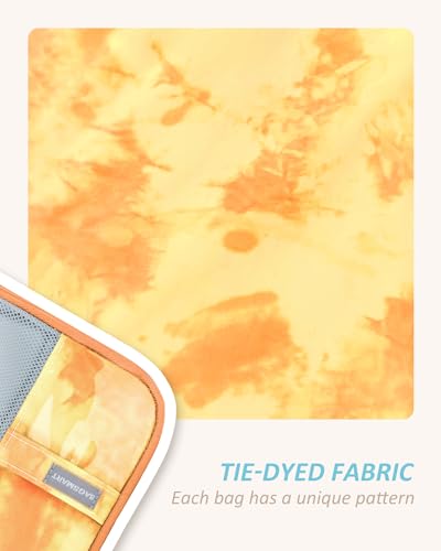 BAGSMART Compression Packing Cubes for Travel Essentials - color: Tie-dye Sunset, size: Set of 6