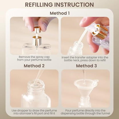 Perfume Atomizer, Refillable Spray Perfume Bottles 5pcs 0.3oz/10ml - color: Beech 5pcs 10ml/0.3oz
