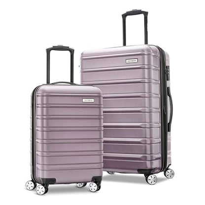 Samsonite Omni 2 Hardside 2 Piece Set - Includes Carry-On & Medium Checked Suitcases - 360° Dual Spinner Wheels - Integrated TSA Lock & Expansion - Amazon Exclusive - ICY LILAC - color: Icy Lilac, size: 2-Piece Set (Carry-on/Medium)