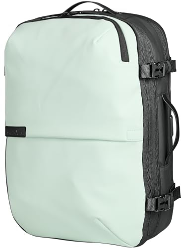 Travel Backpack 60L Expandable Air Compression System Water Resistant TSA Lock Carry-On Suitcase Luggage (Air Pump Not Included) - color: Pastel Blue