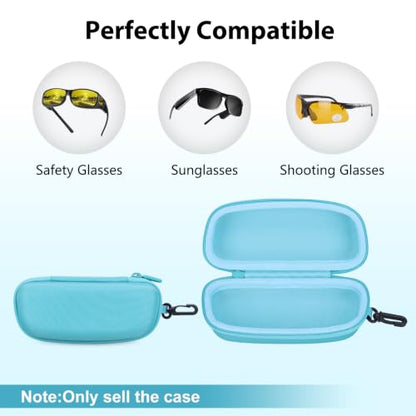 XANAD Hard Case for Safety Glasses,Sunglass Eyeglass Shooting Glasses(Sky Blue) - color: Sky Blue