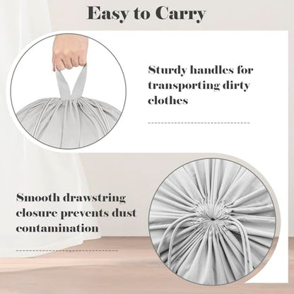 120L Extra Large Laundry Bag with Handles for Travel & Dorms - color: Grey