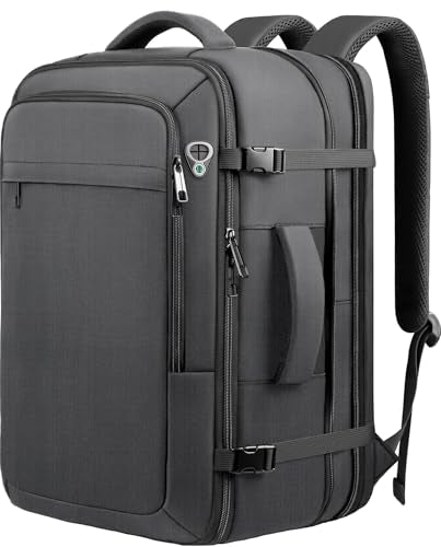 Travel backpack for men, Travel Friendly, Fits 18.4 Laptop bag - color: Black, size: 3X-Large