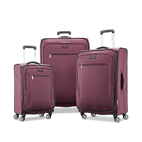 Samsonite Ascella X Softside Expandable Luggage with Spinner Wheels, Plum, Checked-Large 29-Inch - color: Plum, size: Checked-Large 29-Inch