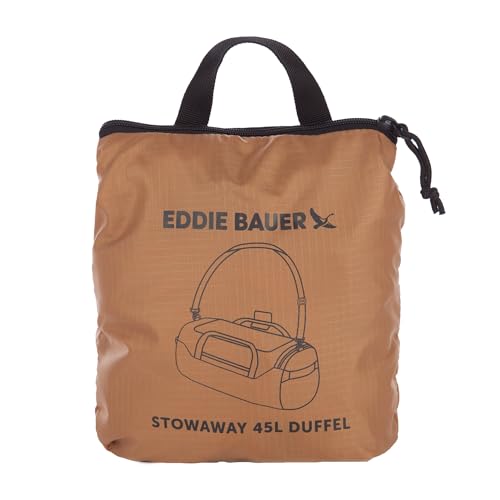 Eddie Bauer Stowaway Packable Duffel Bag| Travel | Foldable | Lightweight | Durable | Ripstop Polyester | 23" Length | 45L Capacity - Tobacco - color: Tobacco