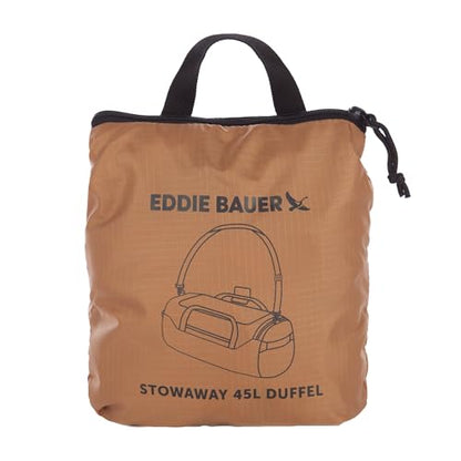 Eddie Bauer Stowaway Packable Duffel Bag| Travel | Foldable | Lightweight | Durable | Ripstop Polyester | 23" Length | 45L Capacity - Tobacco - color: Tobacco