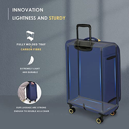 Verage Cambridge Lightweight 2 Piece Luggage Sets,Softside Expandable Spinner Wheel Suitcase,Navy,2-Piece Set(20/29) - color: Navy, size: 2-Piece Set (20/29)