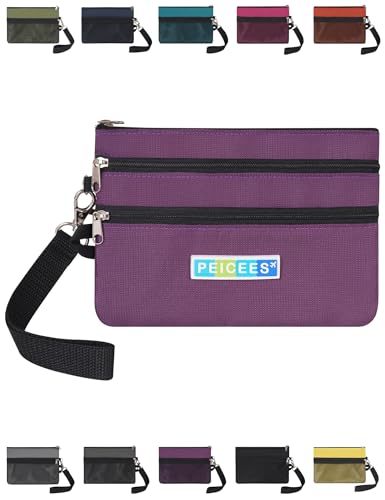 Peicees World Travel Essentials Currency and Passport Organizers Cash Cards Tickets Holder RFID Blocking Wallet, Purple - color: Purple