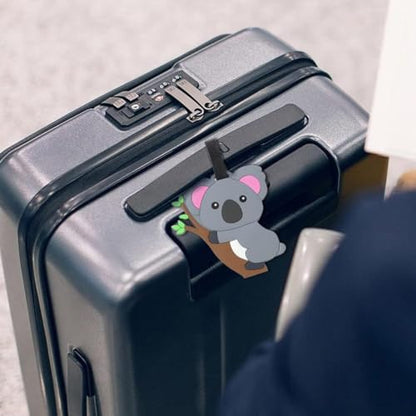 Koala Luggage Tag - Cute Grey Suitcase Identifier for Travel (Grey Koala)