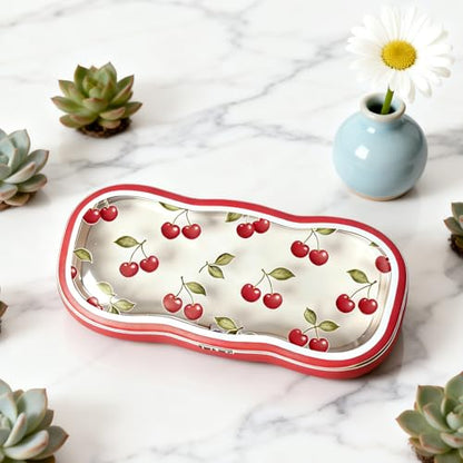 Glasses Case Hard Shell, Clear Eyeglass Case, Cute Holder for Sunglasses and Reading Glasses - color: Red Cherry1