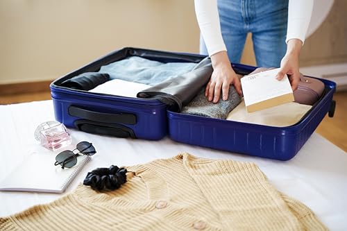 TRIPS RIDGELINE 28-Inch Lightweight Durable Hardside 8-Wheel Spinner Checked Suitcase Size Luggage, Granite - color: Granite, size: LARGE CHECKED