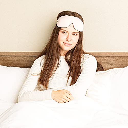 Bucky 40 Blinks No Pressure Eye Mask for Travel & Sleep - color: Peony Pink
