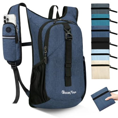 Seektop 15L Small Hiking Backpack for Women Men, Lightweight Hiking Daypack - color: Dark Blue, size: 20L