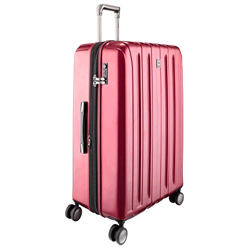 DELSEY PARIS Titanium Hardside Expandable Luggage with Spinner Wheels, Black Cherry Red, 2-Piece Set (21/29) - color: Black Cherry Red, size: 2-Piece Set (21/29)
