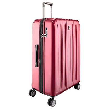 DELSEY PARIS Titanium Hardside Expandable Luggage with Spinner Wheels, Black Cherry Red, 2-Piece Set (21/29) - color: Black Cherry Red, size: 2-Piece Set (21/29)