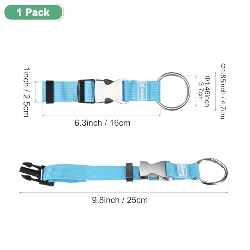 M METERXITY 1팩 Add A Bag 수하물 스트랩, 수하물/백팩/재킷 연결을 위한 조절 가능한 여행 가방 벨트, 링 버클이 있는 휴대용 스트랩 [블루] - color: 블루.
