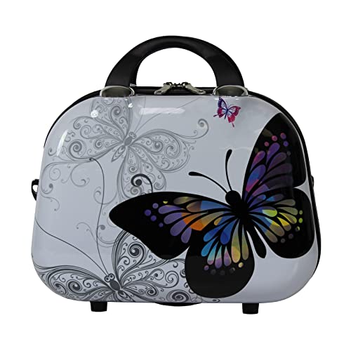 World Traveler Butterfly 2-Piece Carry-On Polycarbonate Hardside Expandable Spinner Luggage Set - size: 2-Piece Set