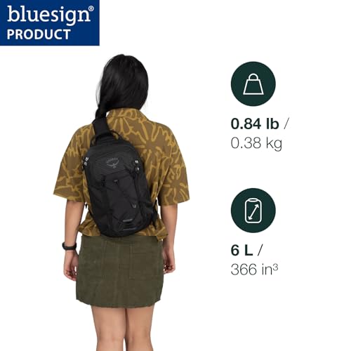 Osprey Quasar Shoulder Sling Bag, Black OS | commuter backpack, everyday bag, campus pack, laptop carry, laptop sleeve, work school travel, crossbody carry, Black color - color: Black