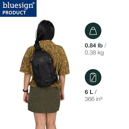Osprey Quasar Shoulder Sling Bag, Black OS | commuter backpack, everyday bag, campus pack, laptop carry, laptop sleeve, work school travel, crossbody carry, Black color - color: Black