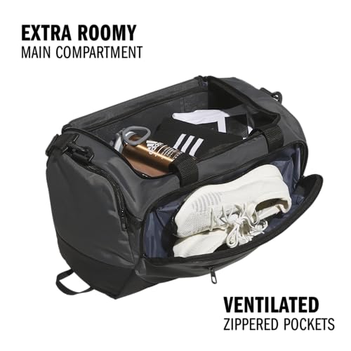 adidas Defender 5 Duffel Bag for Sports, Gym and Travel, Team Dark Grey, OSFA - color: Team Dark Grey/Small 42L, style: Small 42l