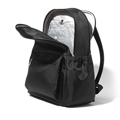 Baggallini Essential Laptop Backpack - 16x12 Inch Travel Backpack with 16" Laptop Sleeve - Lightweight Luggage Backpack - color: Black