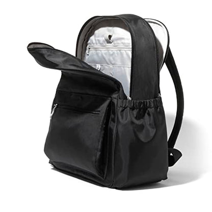Baggallini Essential Laptop Backpack - 16x12 Inch Travel Backpack with 16" Laptop Sleeve - Lightweight Luggage Backpack - color: Black