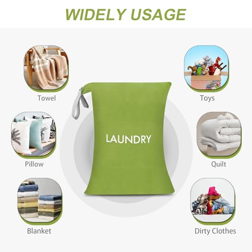 WiseBoy Travel Laundry Bag Dirty Clothes Organizer, Extra Large Laundry Bag - color: Green