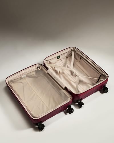 ANTLER - Single Stripe Hardside Luggage 26 Inch Checked-Medium Suitcase - Durable, Lightweight & Expandable, 4 Spinner Wheels - Adjustable Handle, TSA Lock - Heather Purple - color: Heather Purple, size: Medium